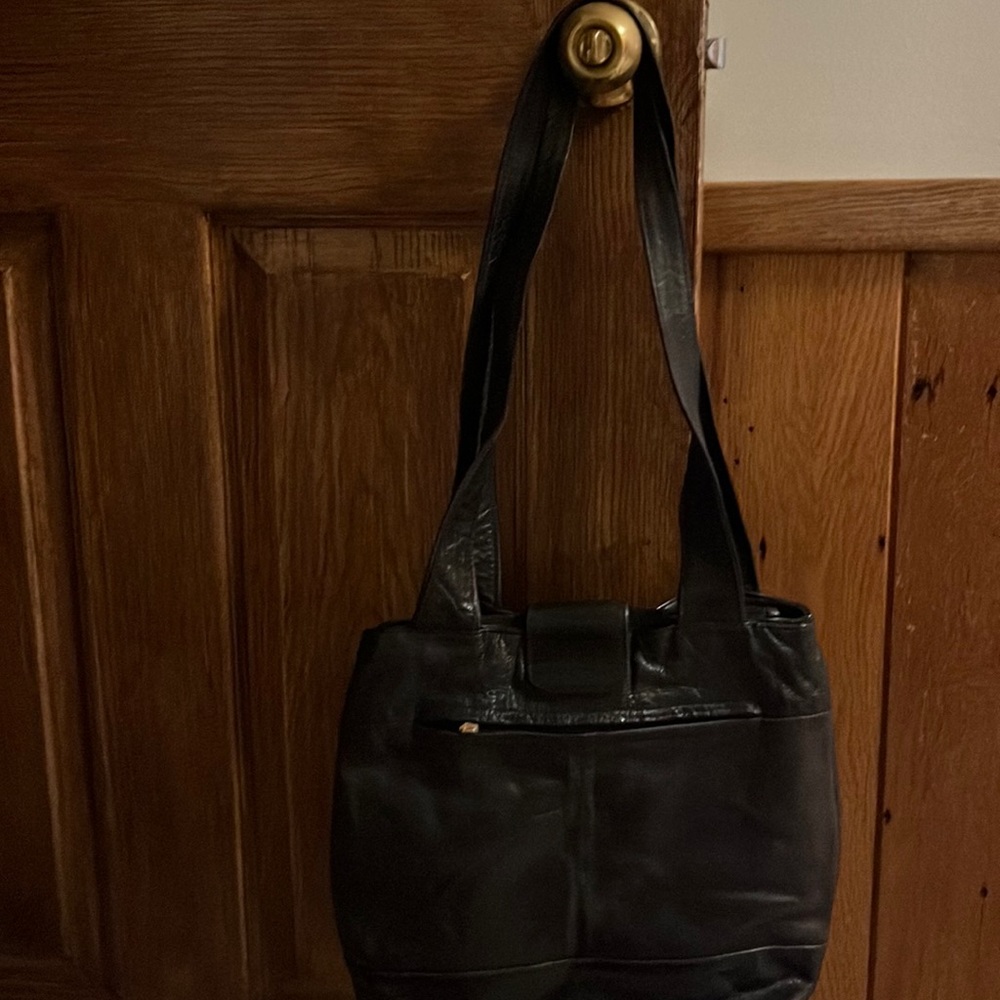 Black Leather Tote